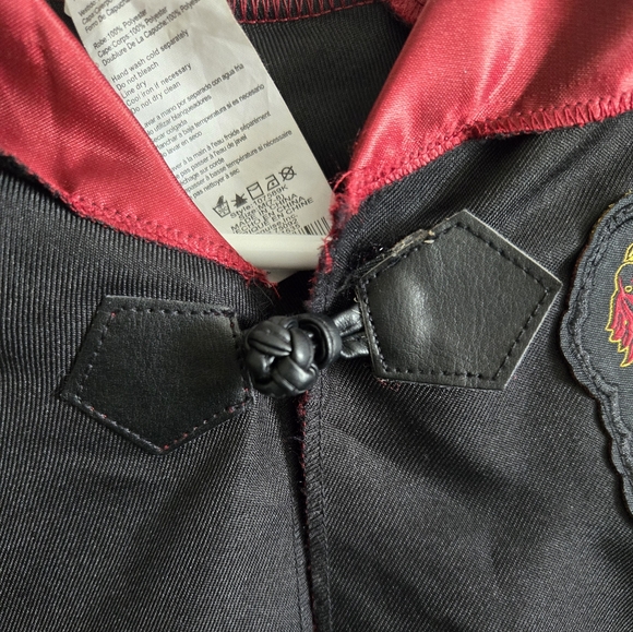 Harry Potter Robe Kids Medium Gryffindor Black Red Costume Hermione Cloak Hood - Picture 6 of 12